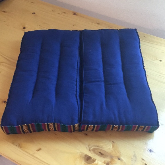 4.99 Ship NAVY (GOLDTRIM) Yoga Meditation Cushion - Picture 2 of 15